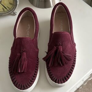 J/SLIDES Kids Moccasins - Deep Red
